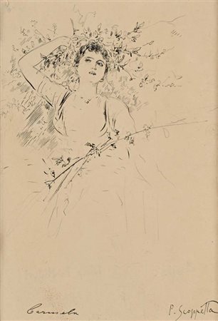 Pietro Scoppetta Amalfi 1863 - Napoli 1920 Carmela (Canto sorrentino)...