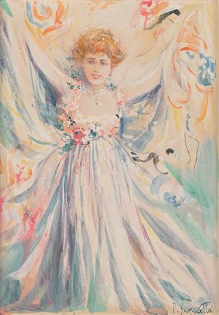 Pietro Scoppetta Amalfi 1863 - Napoli 1920 La primavera Firmato in basso a...