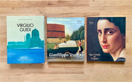 PITTURA FIGURATIVA ITALIANA (USELLINI, CELADA DA VIRGILIO E GUIDI) - Lotto unico di 3 cataloghi