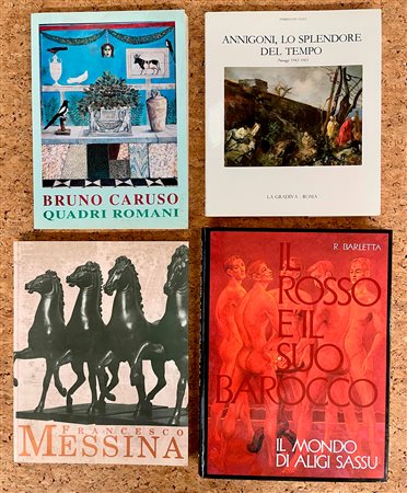 ARTE FIGURATIVA ITALIANA (MESSINA, SASSU, ANNIGONI, CARUSO) - Lotto unico di 4 cataloghi