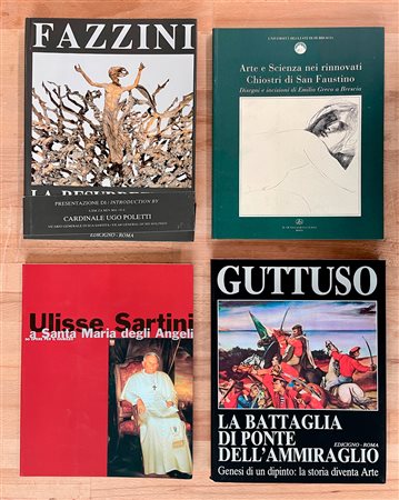 ARTE FIGURATIVA ITALIANA (GUTTUSO, SARTINI, FAZZINI, GRECO) - Lotto unico di 4 cataloghi