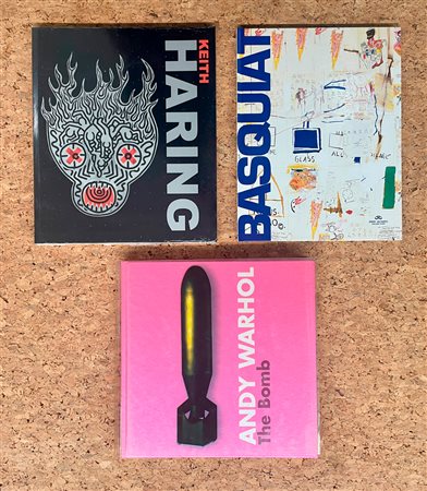 ANDY WARHOL, JEAN MICHEL BASQUIAT E KEITH HARING - Lotto unico di 3 cataloghi