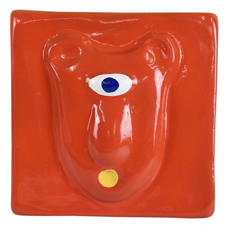Gianni Cella (1953) ANIMALE RARO (ROSSO), 2014 vetroresina smaltata, cm 20x20...