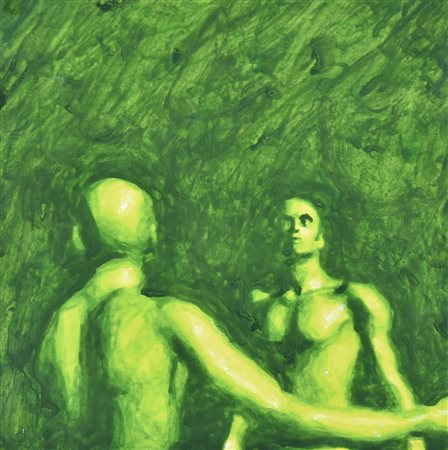 Luca Pace (1968) FUTURE BRAIN B3, 2008 tempera su carta intelata, cm 20x20...