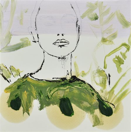 Antonio De Luca (1977) NATURA, 2023 olio e acrilico su carta foderata su...