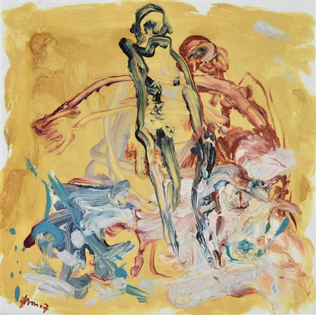 Klaus Wilhelm Prior (1945) IN GELB, 2007 olio su tela, cm 20x20 firma e data...