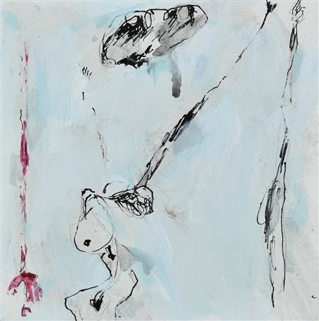 Mario Raciti (1934) ST. 4, 2007 tecnica mista su tela, cm 20x20 sul retro:...