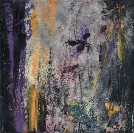 Luiso Sturla (1930) FUGA DALL'OSSIDO, 2013 olio su carta intelata, cm 20x20...