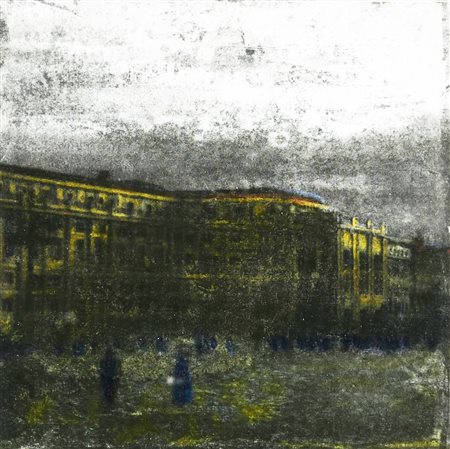 Andrea Aquilanti (1960) LA PIAZZA, 2007 tecnica mista su plastiche, cm 20x20...