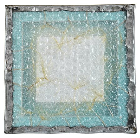 Theo Gallino (1957) PLURINATURA, 2017 pluriball, ferro e pollini, cm...