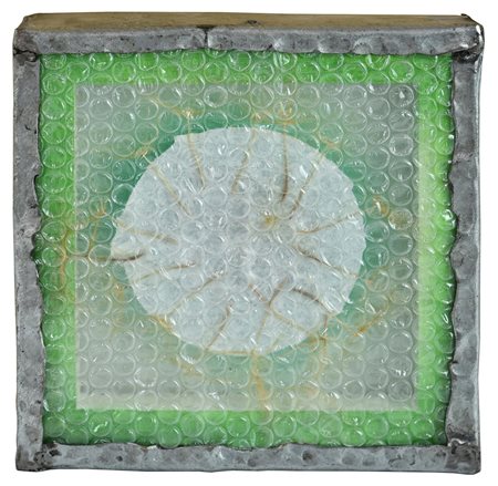 Theo Gallino (1957) PLURINATURA, 2017 pluriball, ferro e pollini, cm...