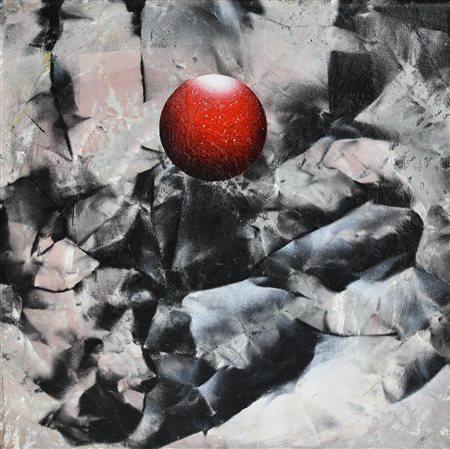 Renato Natale Chiesa (1947) SENZA TITOLO tecnica mista su tela, cm 20x20 sul...