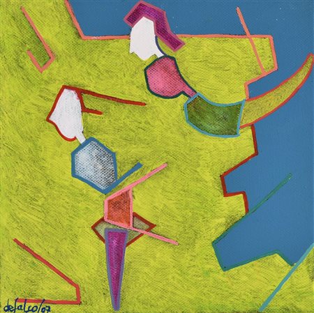 Ciro De Falco (1930) LO SLANCIO, 2007 acrilico su tela, cm 20x20 firma e data...