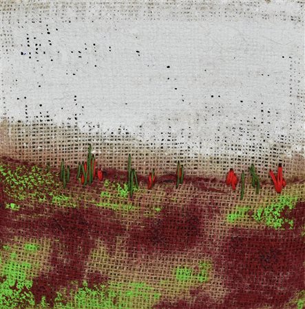 Alessandro Di Cola (1981) ROSSO PEVERARO, 2015 tecnica mista su tela di juta,...