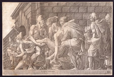 Girolamo Fagiuoli
(fl. 1539 - 1574)
 Ettore ferito viene trasportato a Troia, da Francesco Primaticcio