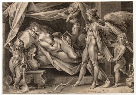 Jan Harmensz. Muller
(1540 - 1617)
 Amore e Psiche, da Bartholomeus Spranger