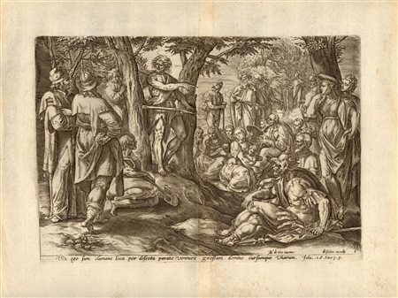 Antonius Wierix II
(1552 - c. 1624)
 La predica di San Giovanni Battista, da Maerten de Vos