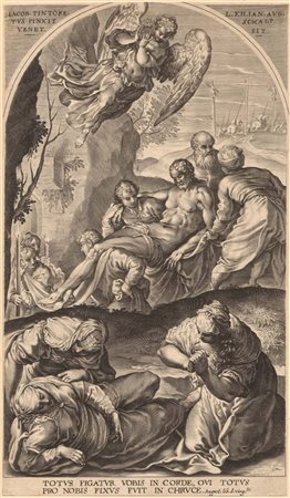 Lucas Kilian
(Augsburg 1579 - 1637)
 La sepoltura di Cristo, dal Tintoretto