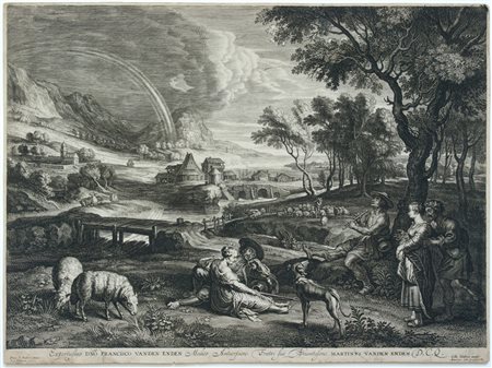 Boëtius Adamsz. Bolswert
(1580 - 1633)
 Paesaggio con l'arcobaleno, da Rubens