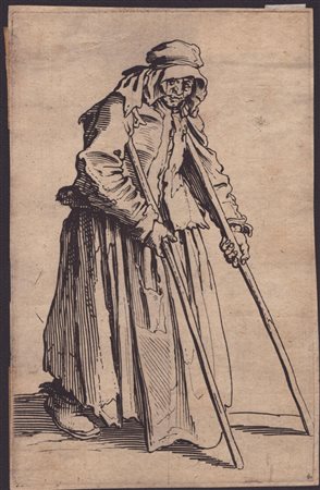 Jacques Callot
(1592 - 1635)
 La mendicante con i bastoni