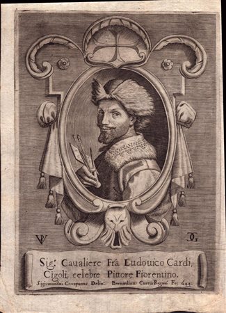 Bernardino Curti
(Bologna 1611 - 1611-1679)
 Ritratto di Ludovico Cardi, detto il Cigoli