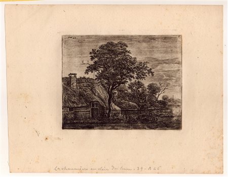 Jan Ruijscher
(ca. 1625 - ca. 1675)
 Paesaggio al chiaro di luna con casetta