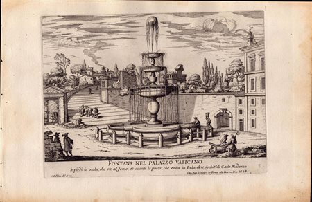 Giovanni Battista Falda
(1643 - 1678)
 Le fontane di Roma nelle piazze e luoghi publici della città, con li loro prospetti, come sono al presente