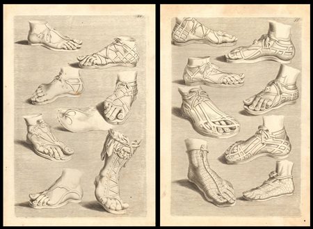 Joachim von Sandrart (after)
(1606 - 1688)
 Modelli di antichi calzari romani