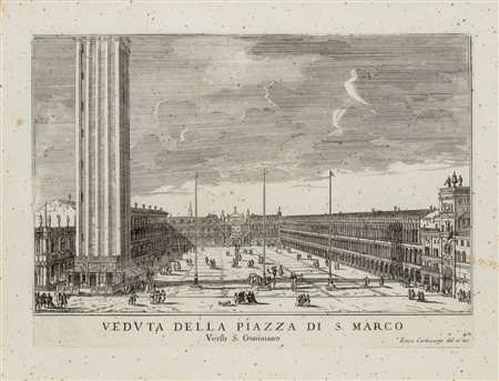 Luca Carlevarijs
(1664 - 1730)
 Veduta della Piazza di S.Marco, verso S. Giminiano