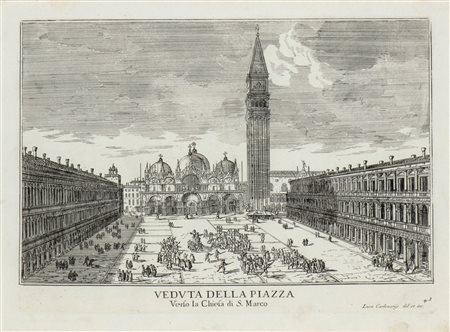 Luca Carlevarijs
(1664 - 1730)
 Veduta della Piazza verso la chiesa di s. Marco