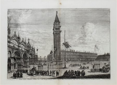 Michele Marieschi
(1710 - 1743)
 Forum Maius D. Marci aliter prospectum cum eiusdem Basilica in extrema parte...