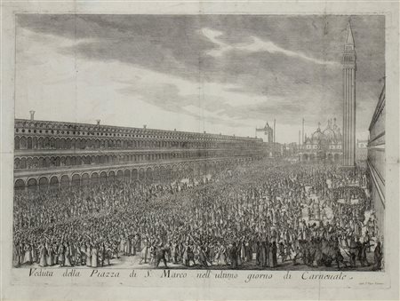 

 Veduta della Piazza di S. Marco nell'ultimo giorno di Carnevale, anonimo incisore veneto del XVIII secolo