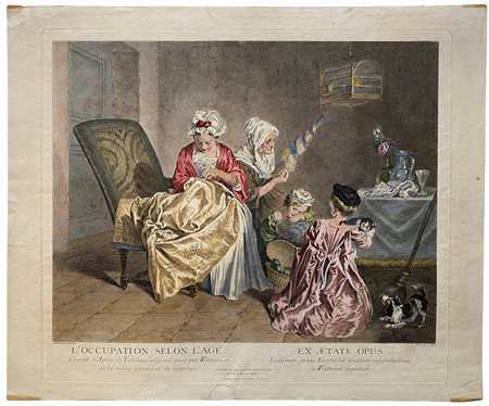 Charles Dupuis
(1685 - 1742)
 L'Occupation selon l'age, da Antoine Watteau