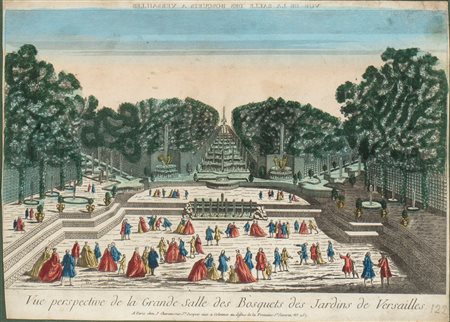 

 Vue perspective de la Grande Salle des Bosquets des Jardins de Versailles, seconda metà XVIII secolo