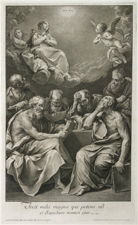 Jakob Frey
(Lucerna 1708 - Roma 1752)
 I Padri della Chiesa ed il Dogma dell'Immacolata Concezione, da Guido Reni