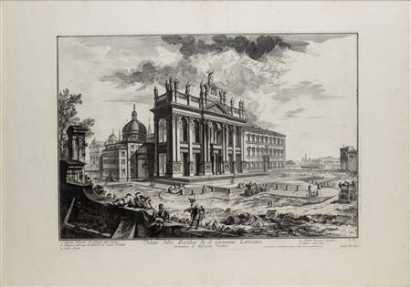 Giovanni Battista Piranesi
(Mogliano Veneto 1720 - Venezia 1778)
 Veduta della Basilica di S. Giovanni Laterano