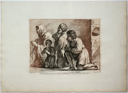 Francesco Bartolozzi
(1728 - 1815)
 Una famiglia in preghiera, dal Guercino