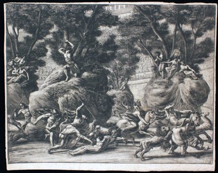 Luigi Ademollo
(Milano 1764 - Firenze 1849)
 Scena di battaglia con architettura classica