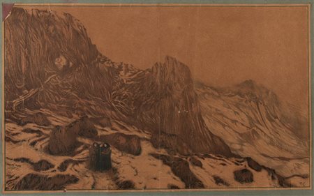 TOMMASO CASCELLA
(Ortona 1890 - Pescara 1968)
 Episodio di montagna