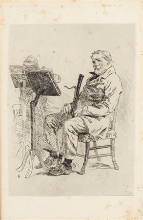 Félicien Rops
(Namur 1833 - Essonnes 1898)
 Le bassoniste