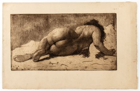 Ernesto Bazzaro
(1859 - 1937)
 Nudo femminile di schiena