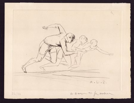 André Dunoyer de Segonzac
(1884 - 1974)
 Corsa dei 100 metri piani