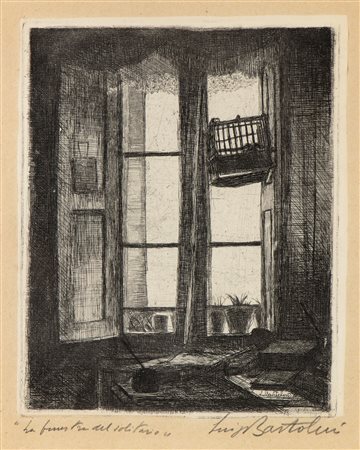 LUIGI BARTOLINI
(Cupramontana 1892 - Roma 1963)
 Finestra del solitario, 1924