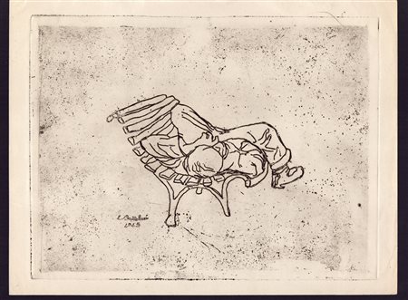 LUIGI BARTOLINI
(Cupramontana 1892 - Roma 1963)
 La panchina, 1945