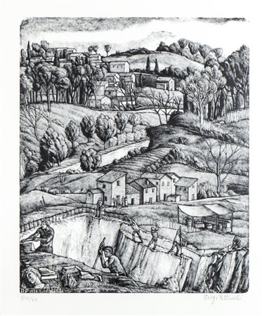 DIEGO PETTINELLI
(Roma 1897 - 1989)
 Campagna romana, 1936