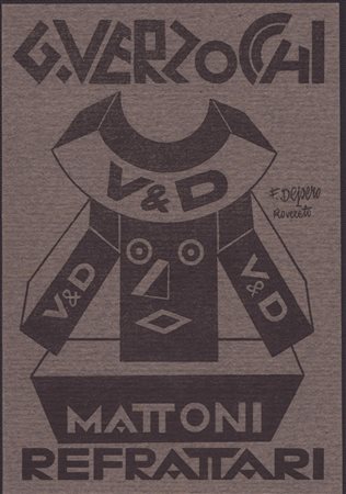 FORTUNATO DEPERO
(Fondo 1892 - Rovereto 1960)
 G. VERZOCHI – MATTONI REFRATTARI