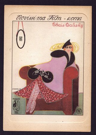 ENRICO PRAMPOLINI
(Modena 1894 - Roma 1956)
 NOVISSIMA FILM = ROMA / THAÏS GALIZKY, 1916