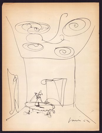 LUCIO FONTANA
(Rosario 1899 - Comabbio 1968)
 Ambiente spaziale, 1952