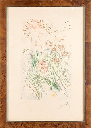 SALVADOR DALI'
(Figueres 1904 - 1989)
 Io sono della mia amata, e la mia amata è mia - dal Cantico de' Cantici di Salomone