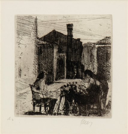 Virgilio Tramontin
(1908 - 2002)
 Caorle. Lavoro alle reti 